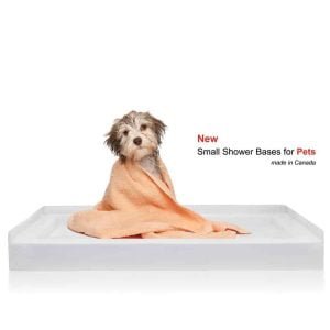 Single Threshold Linear Drain Pet Shower Base