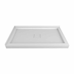 DOUBLE THRESHOLD SQUARE CENTER DRAIN Shower Base (SBDTSD)