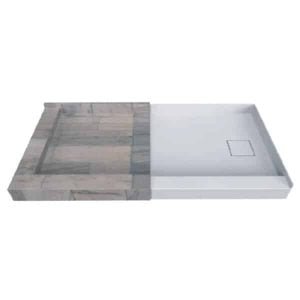 Double Threshold TileMe Shower Base Offset Drain (TMSBDTOD)