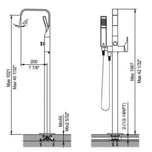 802180EPB FREESTANDING FAUCETS