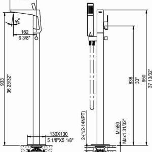 752223C FREESTANDING FAUCETS