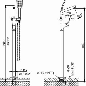 612758C FREESTANDING FAUCETS