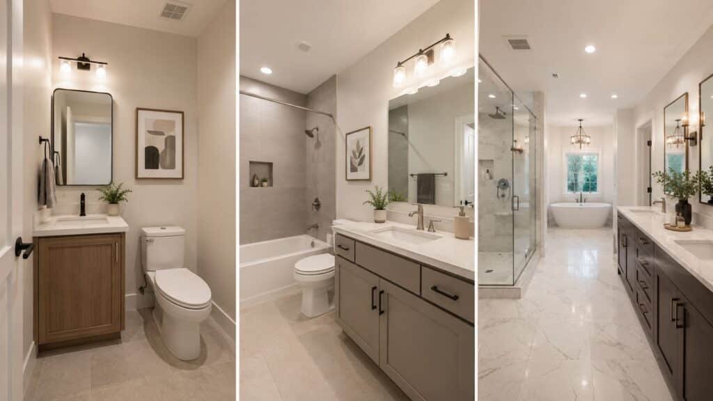 Cost by Bathroom Type Small Standard and Master Ensuite
