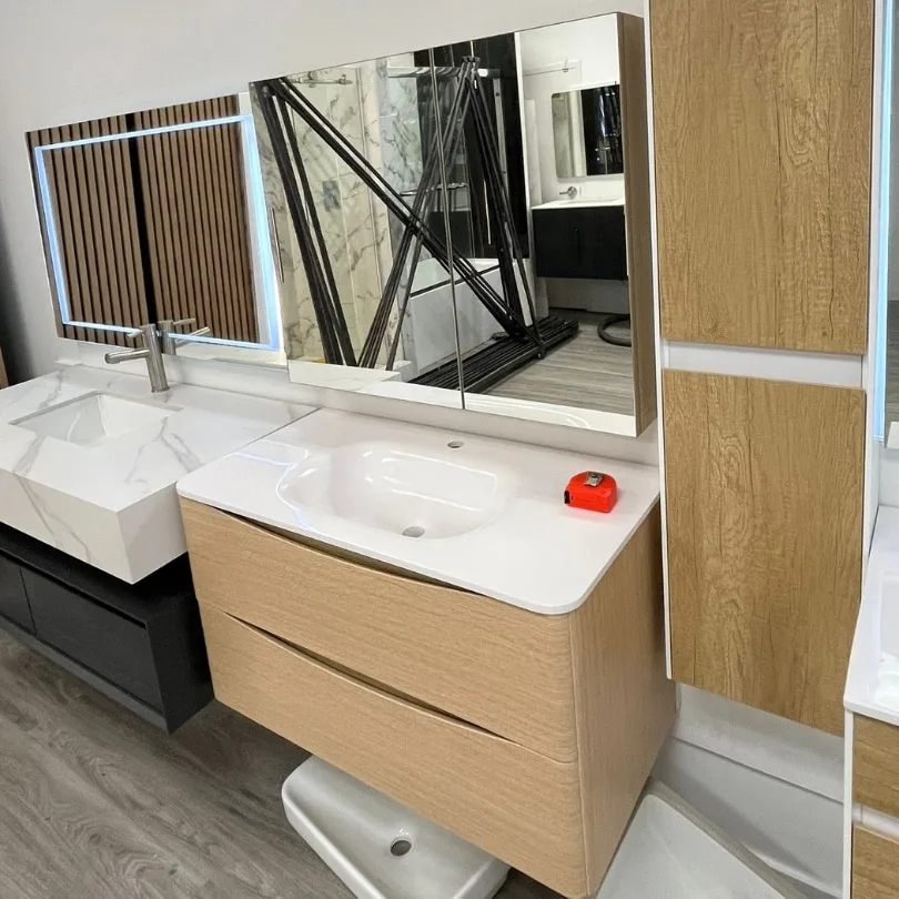 23″ Al Oak Floating Bathroom Vanity - Vancouver